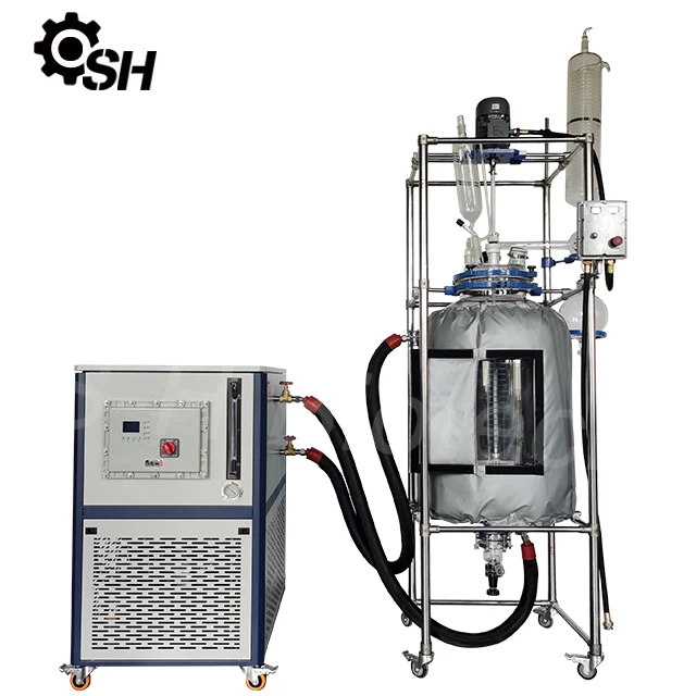 Lab Chemical Jacketed Glass Reactor Vessel with CE