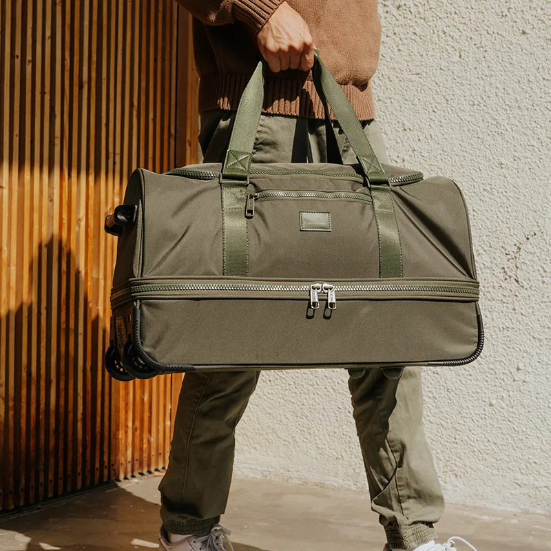 travel carry-on foldable business Suitcase caster trolly duffle Waterproof Trolley Luggage Boarding Bag