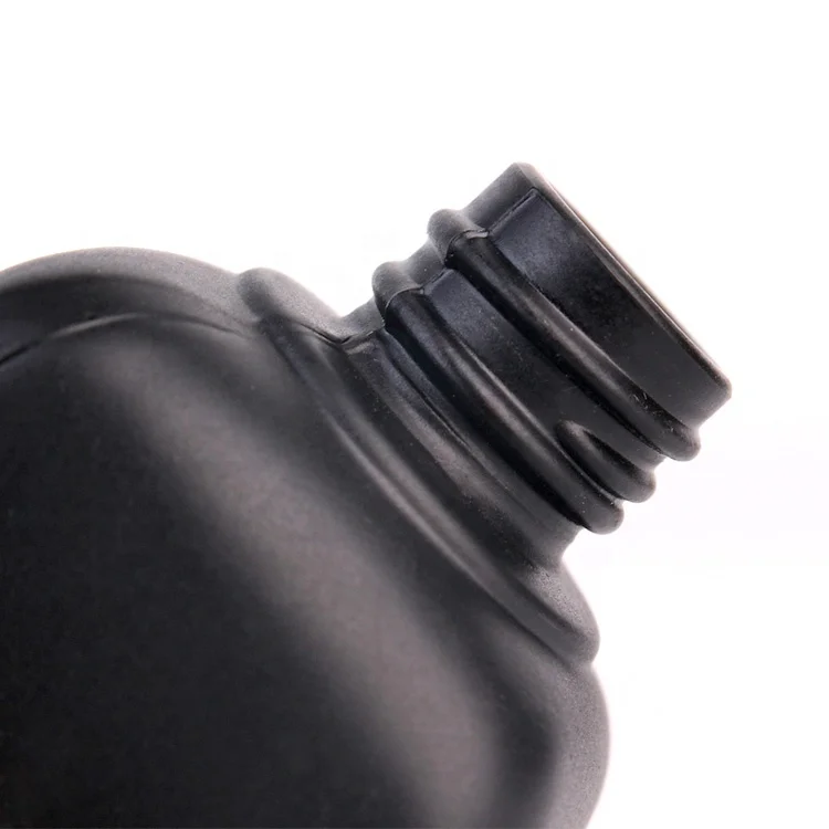 100ml matte black square glass bottle for perfume and spray lid