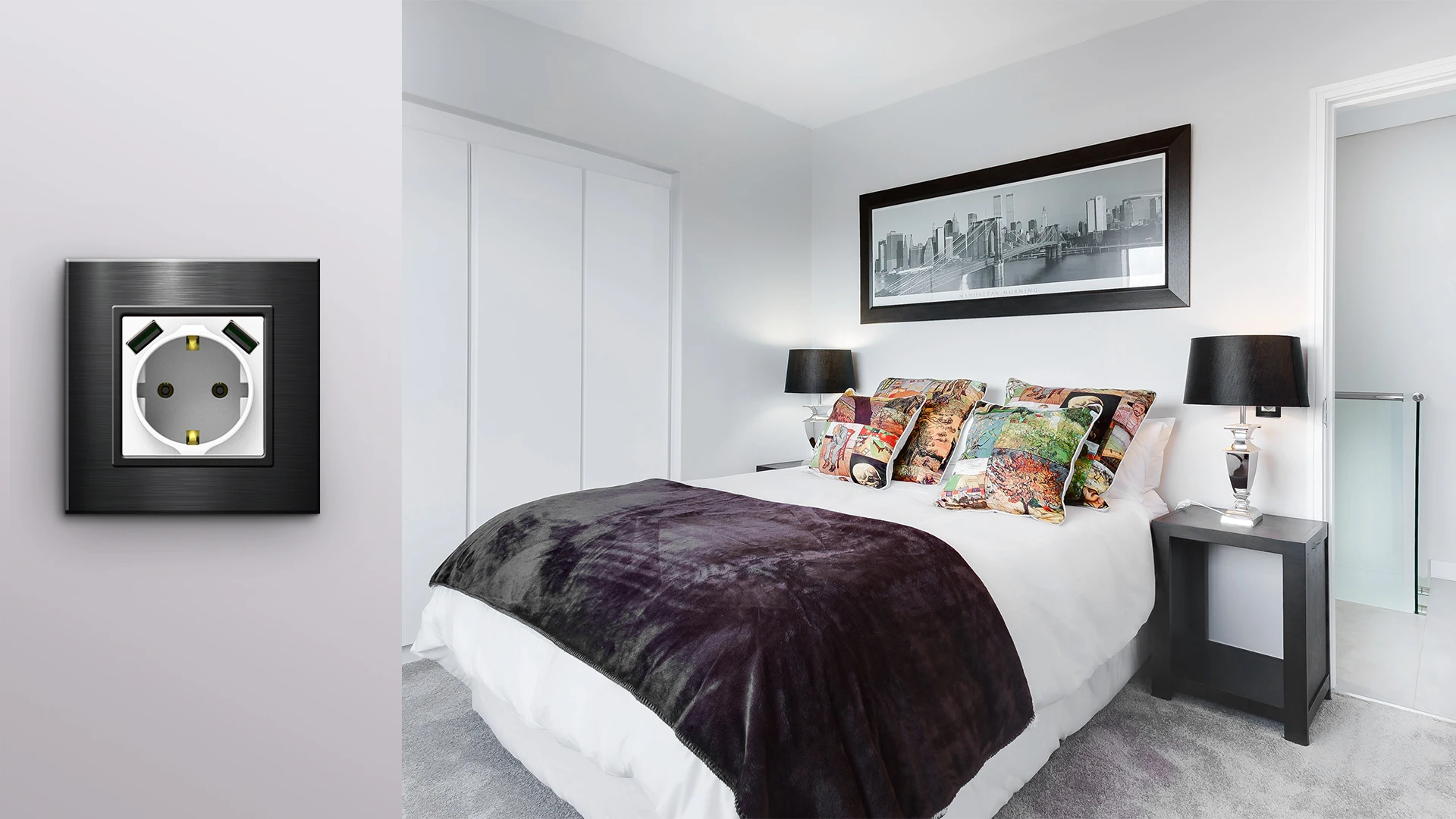 1 gang French Power Outlet without hanger Screw Terminal wall socket 16A with protect door  wall socket