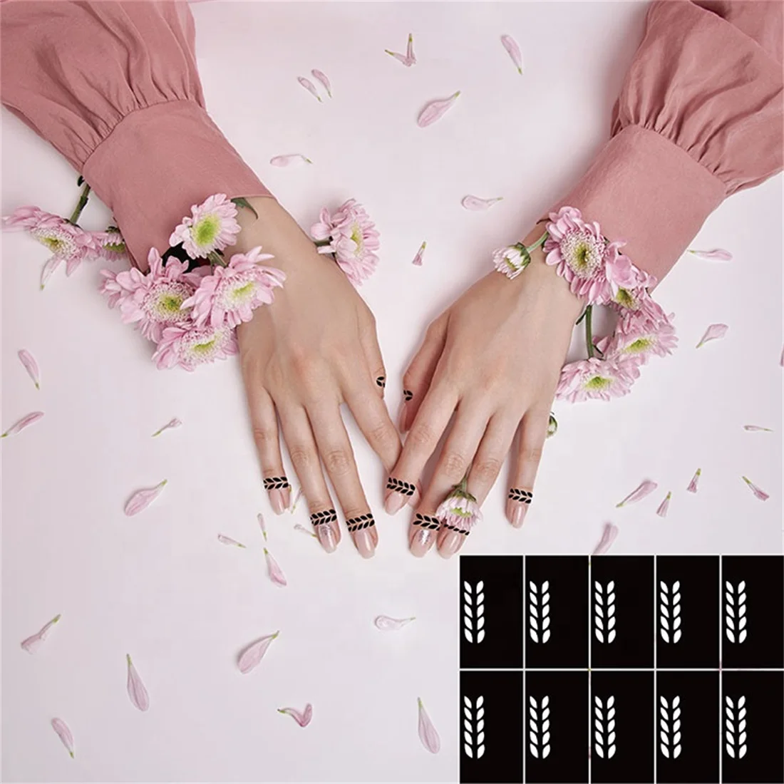 Henna Stencils DUBAI Arab style Simple And Exquisite Waterproof Thickening Custom Temporary Tattoo Sticker