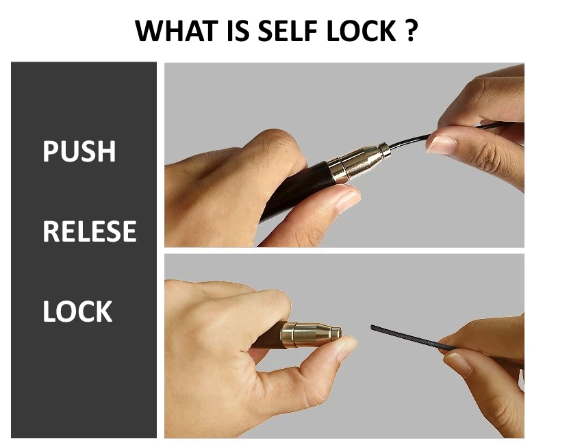 
SELF LOCK High Fast Speed Rope self locking custom logo Jump Rope Skipping Rope Private label For Fitness JR055 