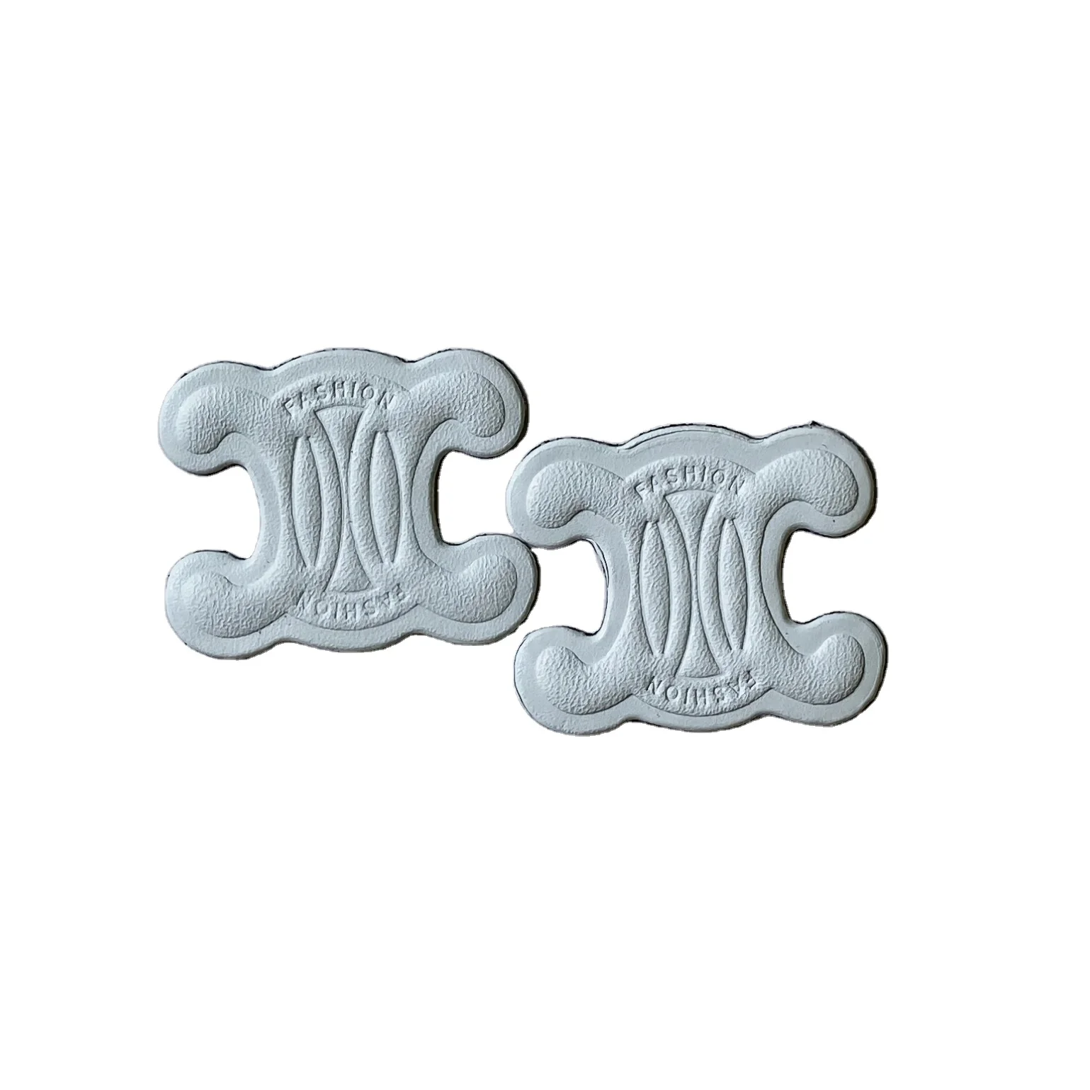 High Quality Hot Stamping engraved White Custom Logo Embossed Real Leather Labels Patches for Jeans and Bags