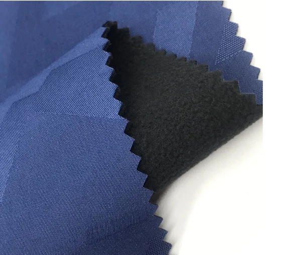 softshell jacket fabric for outdoor jacket 3 layer breathable waterproof laminated fleece fabric