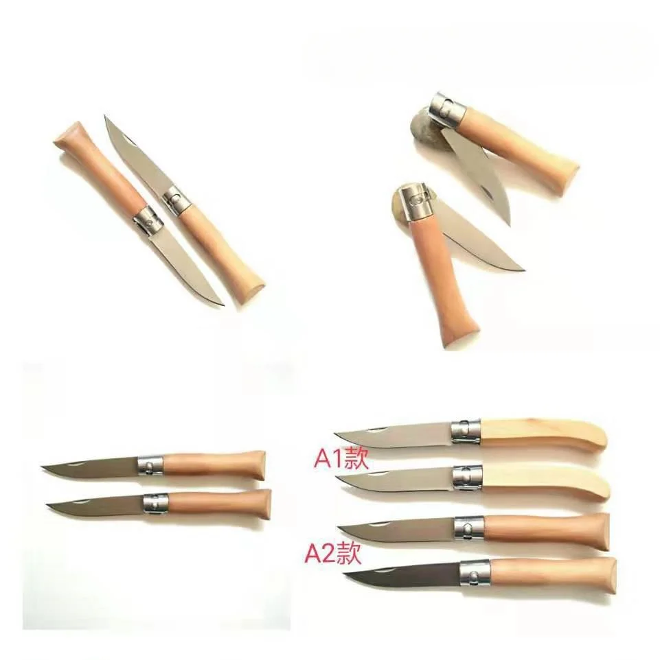 Utility Pocket Knife Wood handle 3cr13 Stainless Steel Hunting Outdoor Fishing Folding Daily Use Cutting Fruit