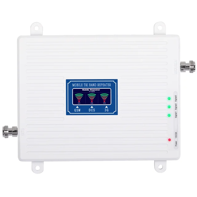 Усилитель сигнала GSM/DCS/WCDMA 900/1800/2100 МГц усилитель 70 дБ 234G трехполосный ретранслятор