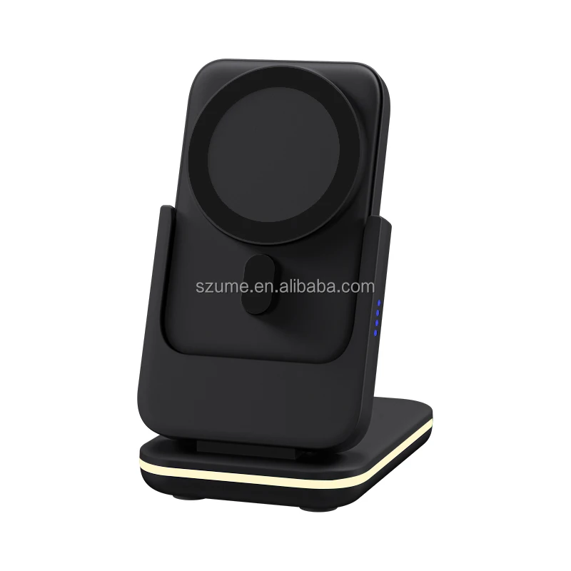 New Design 5-1 Foldable Magnetic Wireless Charger Bank 5000mAh Capacity Ready on Sale