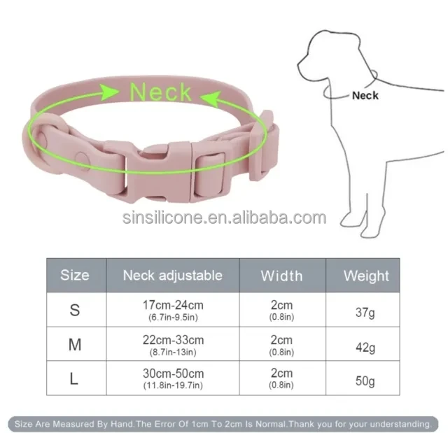 LINLI Multi Color Pet Collar Anti-Lost Air Tag GPS Tracker Soft Silicone Cover AirTag Light Up Dog Collar For Dogs Cats