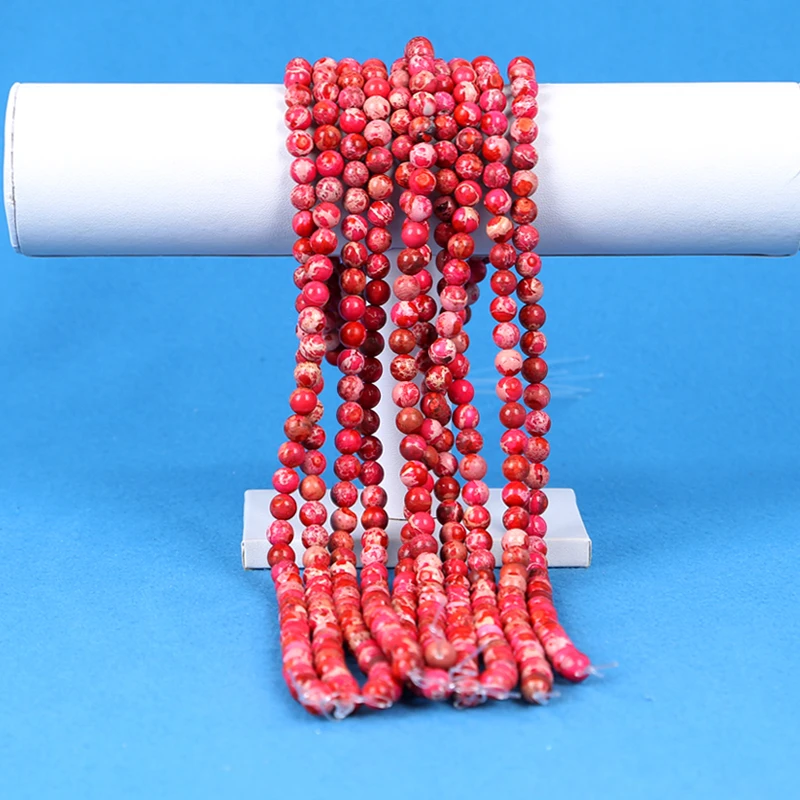 Turquoise Beads Emperor Stone Loose Beads Shoushan Stone Round Beads Wholesale DIY Jewelry Accessories