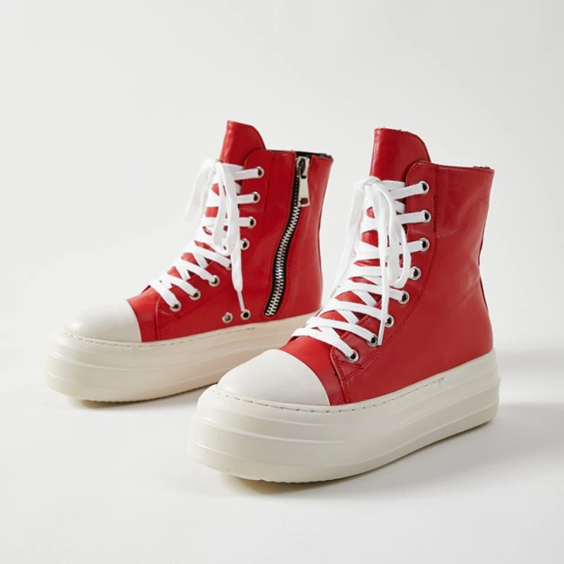 Ботинки-ботинки в стиле «милитари» по выгодной цене новейшие модные женские красные туфли; Обувь на массивной платформе кроссовки легкая спортивная обувь высота до щиколотки зимние
