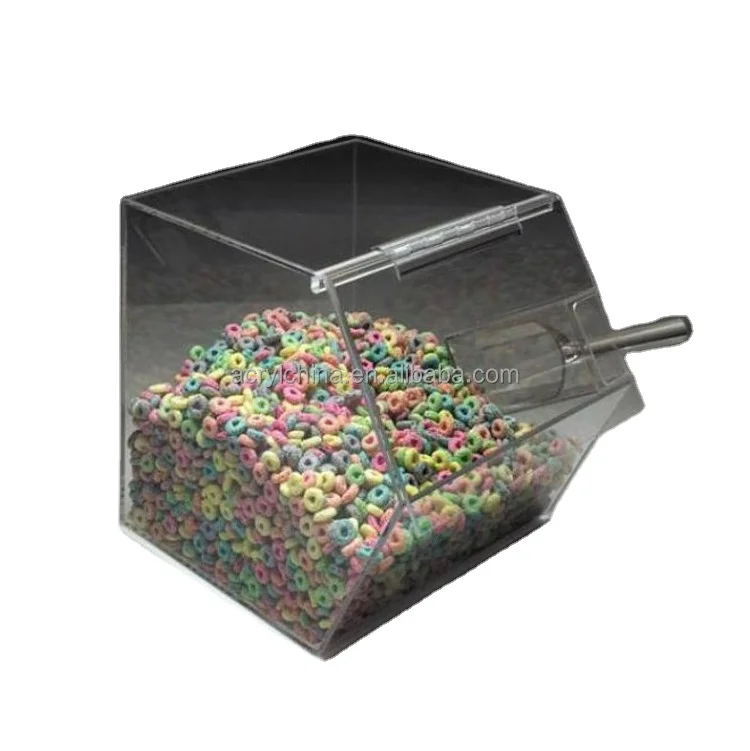 ACC Acrylic Rotating Pick & Mix Dispenser Store Food Display Container Clear