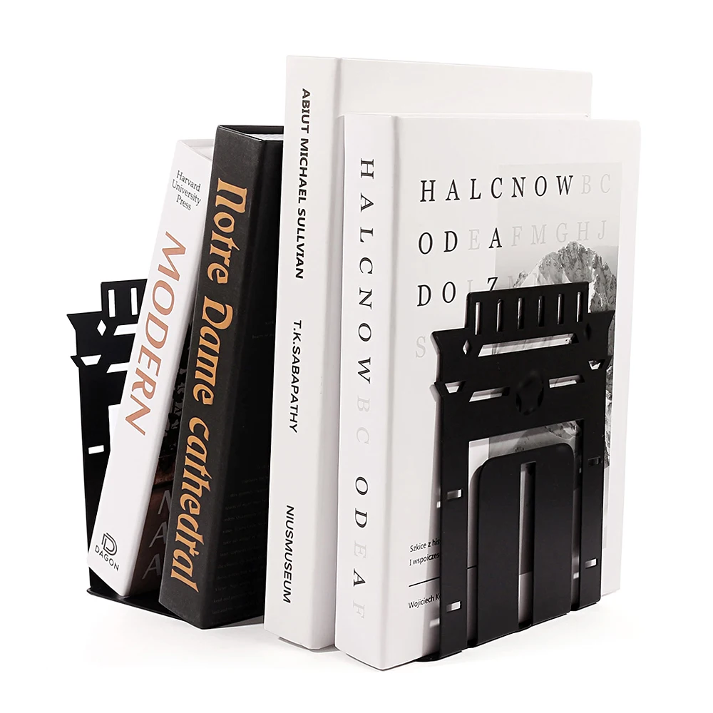  Квадратная дверь пятиконечная книжная полка черная Нескользящая сверхпрочная металлическая стойка L-образной формы под