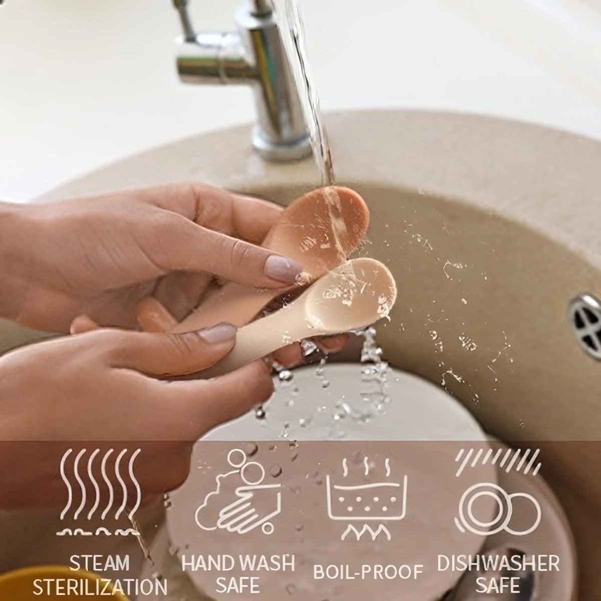 Wholesale With PP Box BPA Free Safe Soft Bendable Baby Spoon Silicone Spoon For Babies