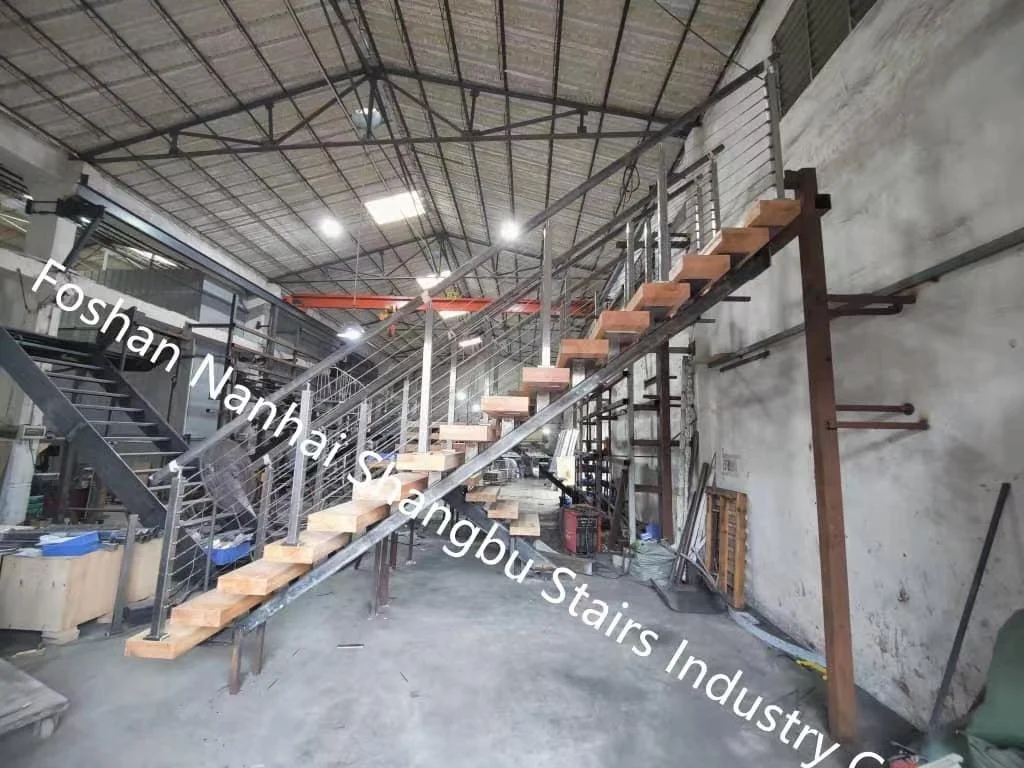 Temporary Indoor Wood Staircase Handrail Stair Railing Fence Security Handrail