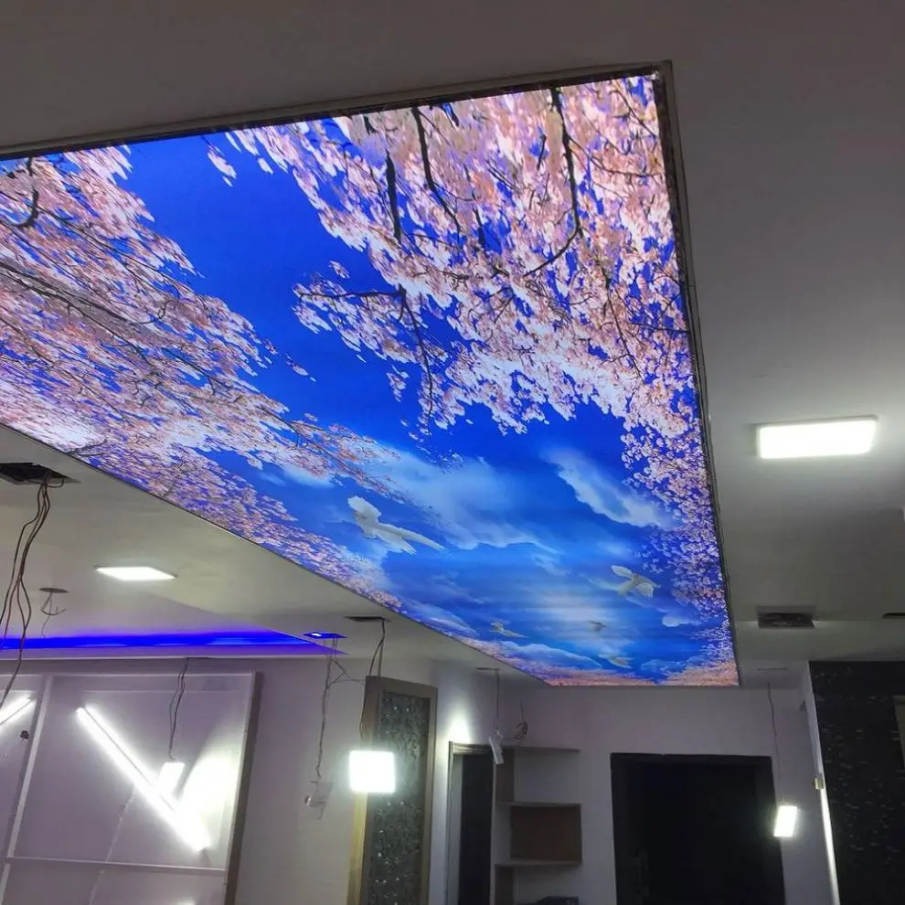 High quality  new material for interior decoration modern kitchen designs metal film light ceiling design
