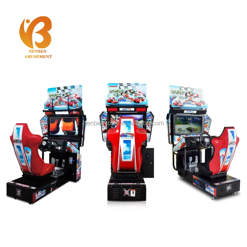 2024 Popular Hot Selling Arcade Coin Operated Games 32' Lcd Kid Outrun Racing Game Machine
