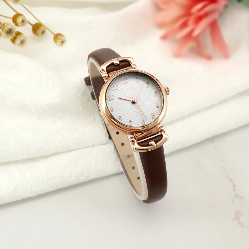 2021 custom logo crystal stone case leather girls Watches