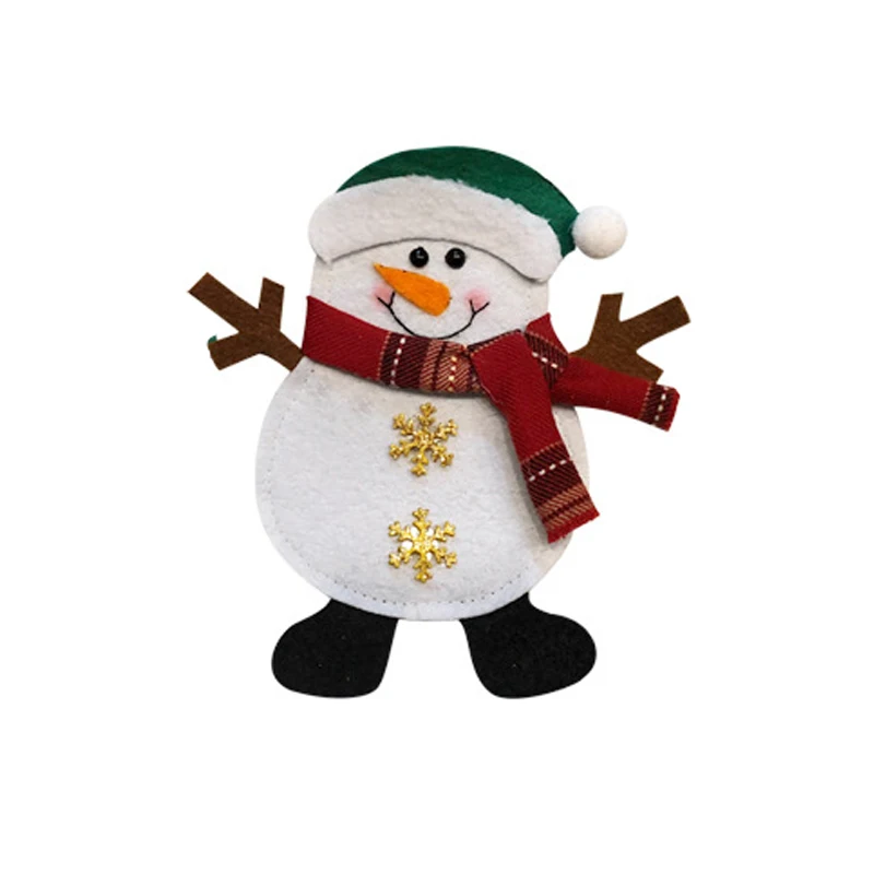 New Christmas Tableware holder Elk snowman santa Dinnerware set Xmas decoration supplies table suit Silverware holder