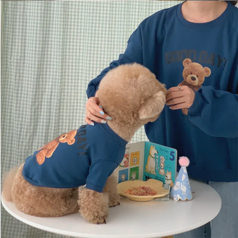 Autumn Spring Winter Warm New Funny Dog Accessories Animal Cat Custom Dress T Shirts Dog Clothes Luxury Pet