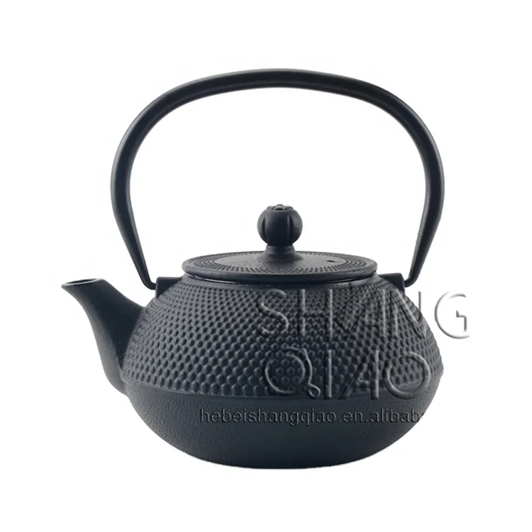 Vintage Embossed Spotted Design Gusseisen Teekanne Cast iron teapot