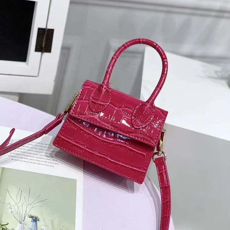 2022 Promotional Little Girls Money Coin Purse Handbags Crocodile Pattern  Mini Bags High Quality Guangzhou Purse