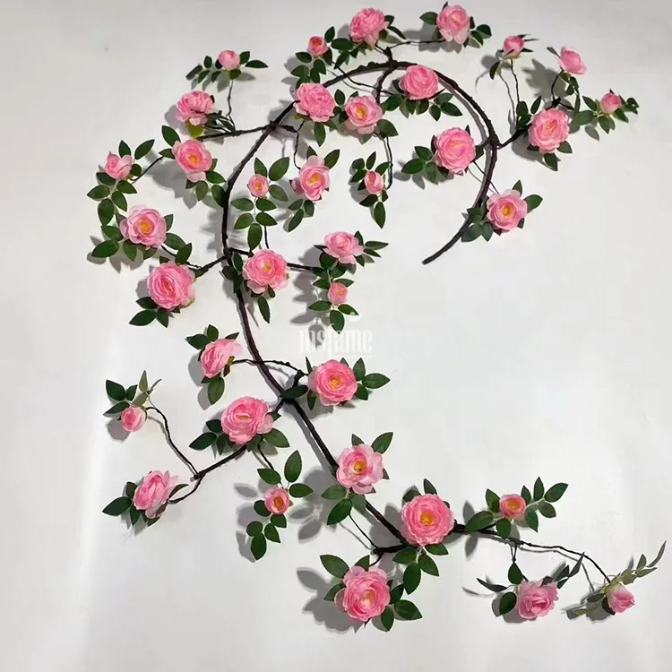 MSFAME Artificial Rose Vine Flowers Suppliers Party Accessories Festive & Party Supplies