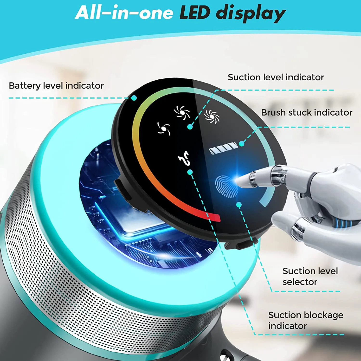 Proclean Cordless Vacuum Cleaner Stick Vacuum with 25Kpa Powerful Suction 380W Brushless Motor Up to 50mins Runtime