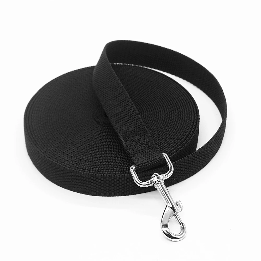 Custom Manufacturer Wholesale Training with Heavy Duty Snap Hook Big Thick PP Nylon Line Lead Pet Cat Dog Hunting Long Leash