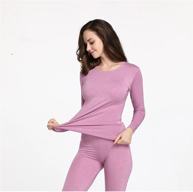 sbamy drop shipping Wholesale  Women  bamboo fiber  long johns yarn dyed eco-friendly organic