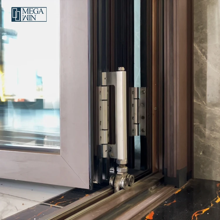 Foshan Doors And Windows Factory Price Patio Double Glazed Glass Exterior Sliding Bifold Aluminum Door