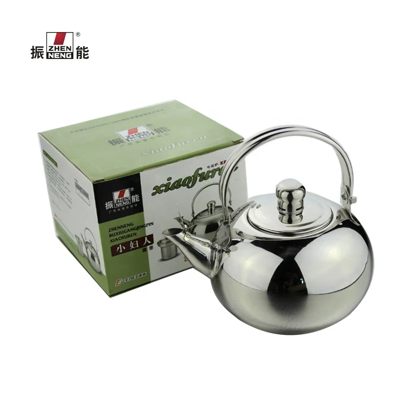 20cm stainless steel portable water tea camping kettle with tea drain for travel whistling kettle