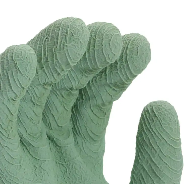 ENTE SAFETY New design Nylon with Latex 3/4 wave coated durable protection anti-slip work gloves