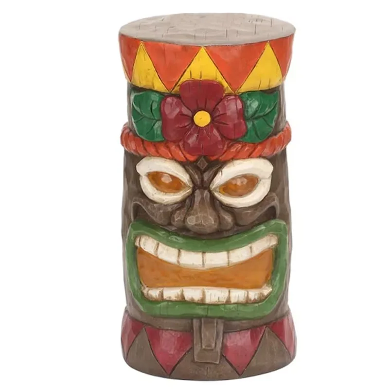 Custom polyresin handmade outdoor Hawaiian luau party figurine pool tiki bar hot summer garden decor resin tiki statue