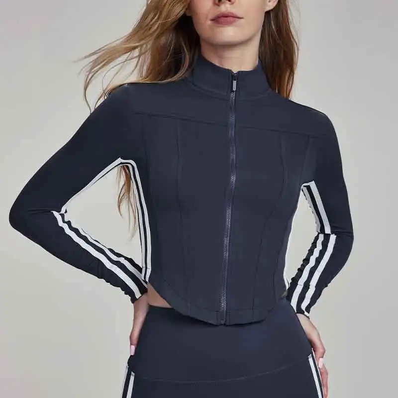 Autumn winter athletic yoga jacket leggings suit comfortable versatile casual wear outdoor running sportswear fitness set women