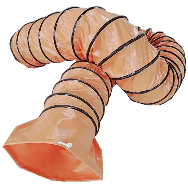 800mm PVC Flame Resistant Flexible Pvc Sprial Steel Flexible Ventilation Air Duct For