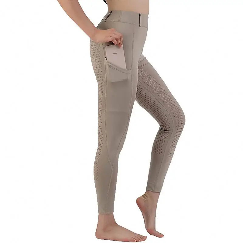 Horse Riding Breeches Equestrian Pants Riding Tights Customize Silicone Print Knee Patch Ventilated Active Horse Riding Pants