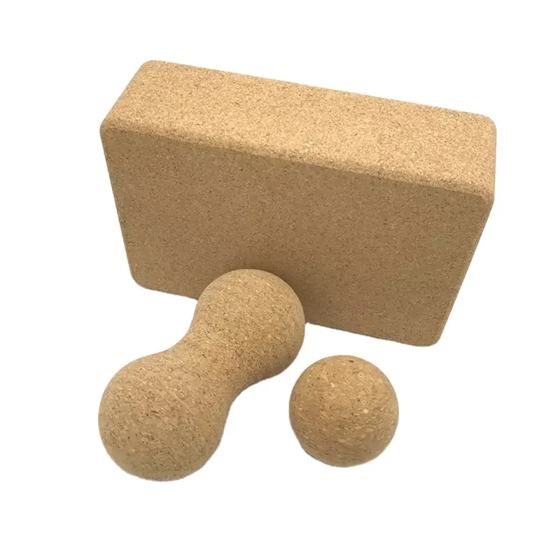 Eco-Friendly Sustainable Fitness Natural Cork Yoga Block Organic Cork Yoga Brick