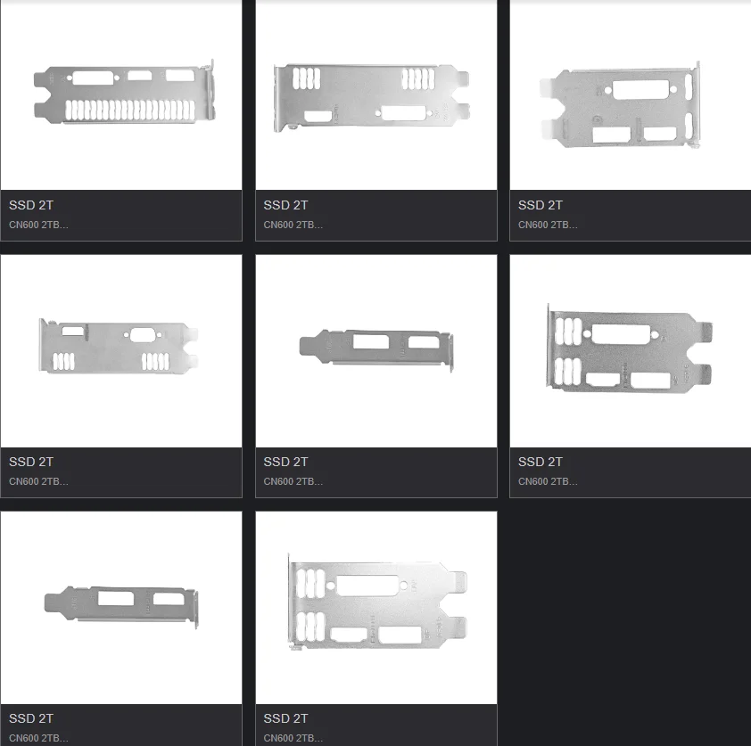 Hot Low Profile Bracket Adapter Dvi Dp Vga Baffle Port For Half Height Full-height Graphic Video Card