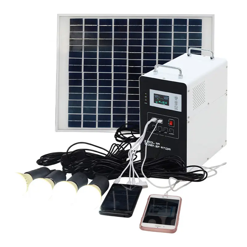Green Energy Powerful Easy Install Home Use Solar Panel System 30W Kit Solar switch 8 solar recharging kit 5v 9v 12v