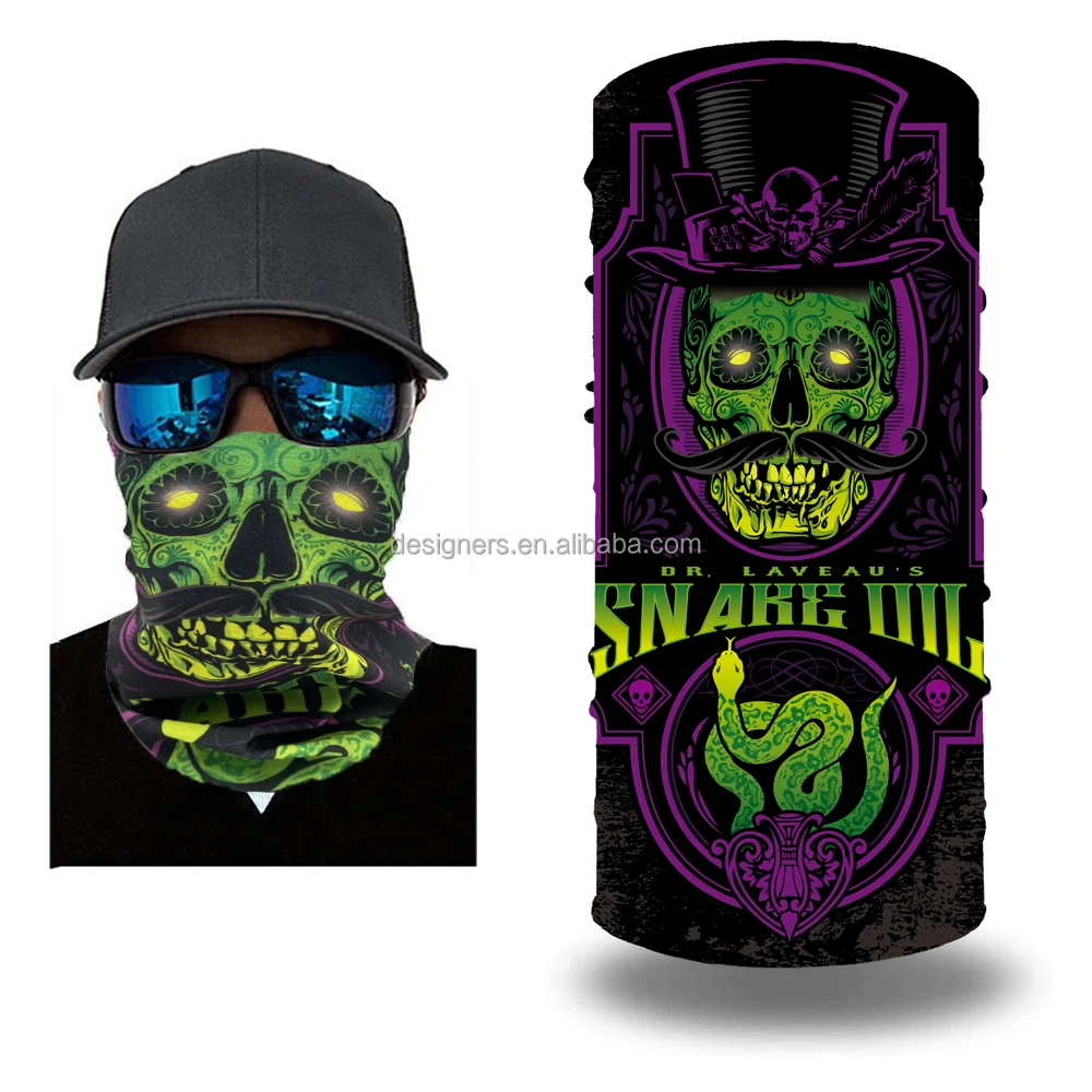 Custom sublimation print logo Unisex Multifunctional Headwear Paisley Neck Warmer logo tube Bandanas