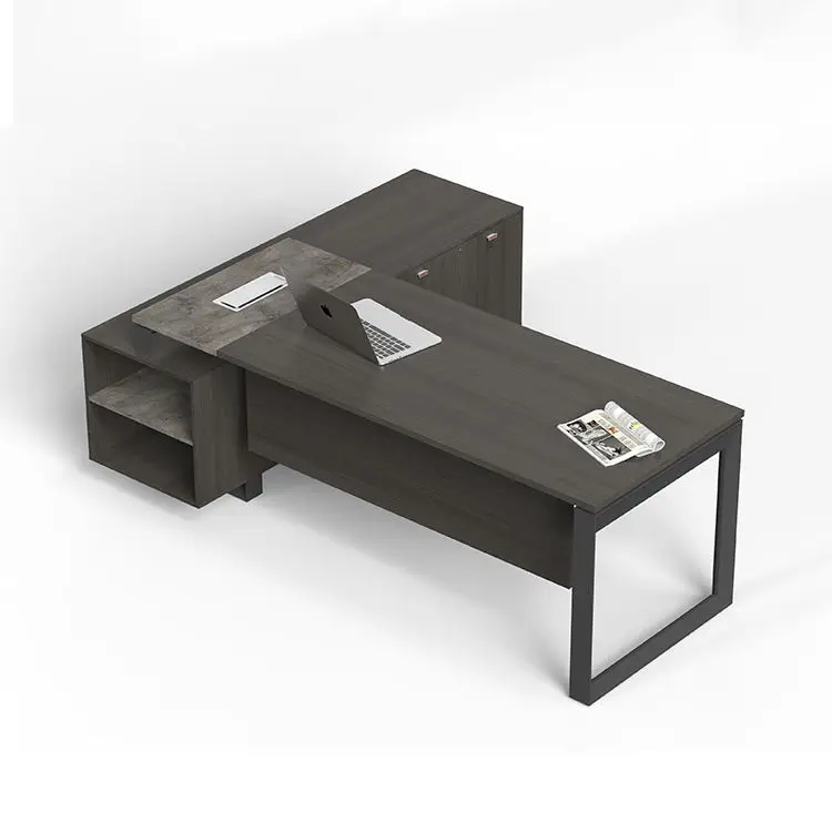 High end luxury modern office furniture director desk boss ceo manager executive office table with filing cabinet mode