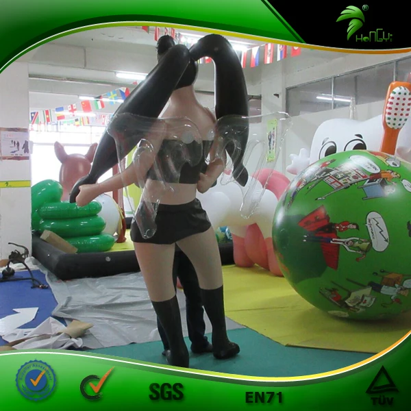 Hongyi Made Amazing Sexy inflatable girl,inflatable spirit girl with clear wings
