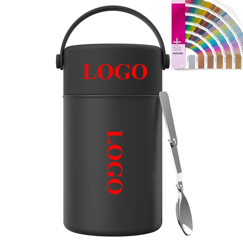 Hot Soup Thermos Stainless Steel Thermos Vacuum Flask Straw Tumbler Lunch Box Food Thermos Flask With Spoon