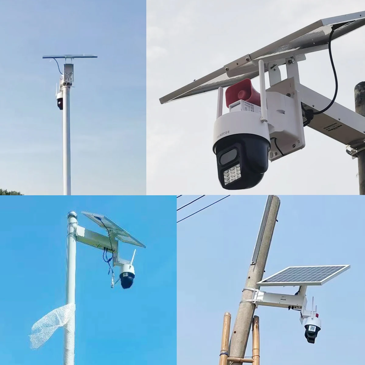 IP66 Waterproof 4MP 10X Zoom Dual Lens CCTV Auto Human Track 4G Solar PTZ Camera Solar Power Supplier 40W 20AH DC12V DC5V