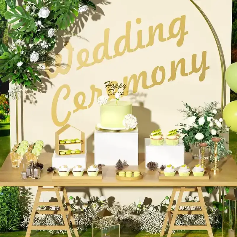 Custom Acrylic Displays 5 Sided Acrylic Cube Display Custom Wedding Banquet Catering Buffet Food Displays