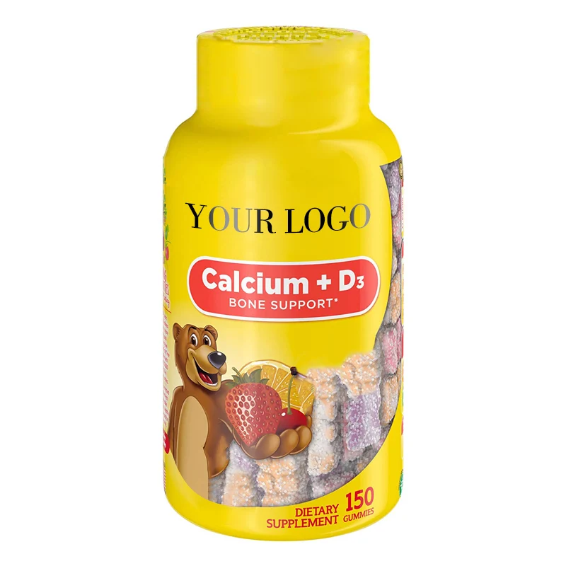 Customize logo vitamin d3 vitamins bear gummies with private label