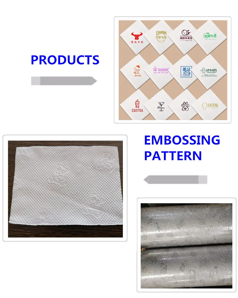 Two Colors Custom Table Napkin Tissue Folding Machine Serviette Paper Automatic Making Machine