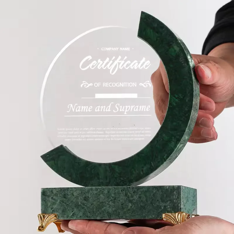Factory wholesale customization league trophy Marble Trophy Bases Crystal Award