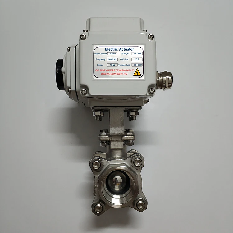  12V 24V DC 220V DN80/DN100 3 шт нержавеющая сталь вкл/выкл Тип 2 way Электрический поворотный моторизованной привод шаровой