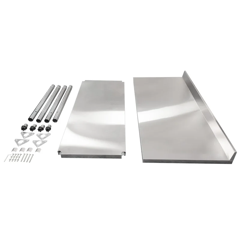 Commercial Kitchen Prepare Work Table Stainless Steel Double Deck Workbench